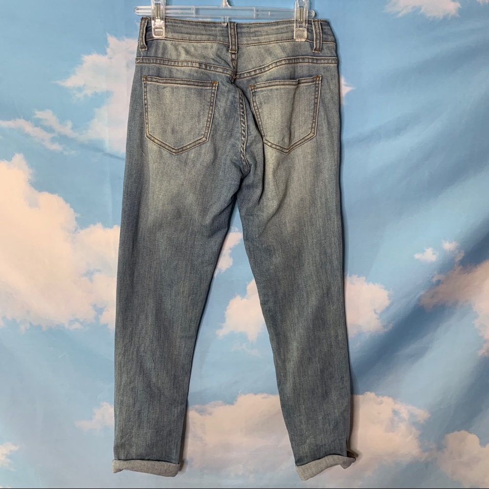 MindCode- Cropped Distressed Cuffed Jeans size 0 - Picture 5 of 10